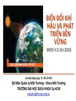 BIẾN ĐỔI KHÍ HẬU VÀ PHÁT TRIỂN BỀN VỮNG WEEK 4 (1 Oct 2010) pdf