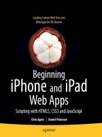 Beginning iPhone and iPad Web Apps: Scripting with HTML5, CSS3, and JavaScript pdf