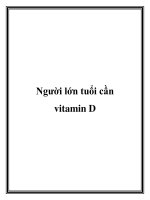 Người lớn tuổi cần vitamin D pptx