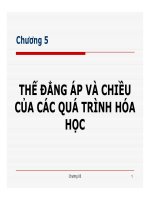 bài giảng thế đẳng áp và chiều của các quá trình hóa học