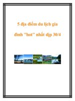 5 địa điểm du lịch gia đình 