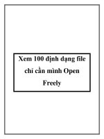 Xem 100 định dạng file chỉ cần mình Open Freely pptx