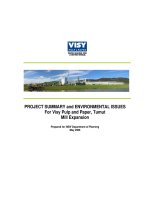 PROJECT SUMMARY and ENVIRONMENTAL ISSUES For Visy Pulp and Paper, Tumut Mill Expansion pptx