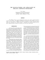 THE MANUFACTURING AND APPLICATION OF ORGANIC COMPOUND FERTILIZERS pot