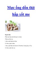 Mực ống dồn thịt hấp xốt me potx
