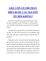 LIỆU CÒN CÓ THỂ PHÁT HIỆN ĐƯỢC CÁC NGUYÊN TỐ MỚI KHÔNG? pdf