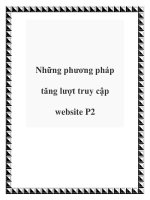 Những phương pháp tăng lượt truy cập website P2 pptx