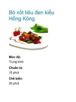 Bò xốt tiêu đen kiểu Hồng Kông pptx