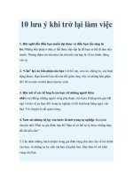10 lưu ý khi trở lại làm việc ppt
