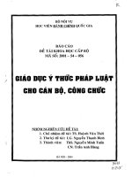 Nghiên cứu cơ chế xã hội hóa một số lĩnh vực dịch vụ công cộng tài TP.Hồ Chí Minh potx