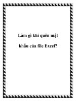 Làm gì khi quên mật khẩu của file Excel? ppt