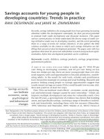 Savings accounts for young people in developing countries: Trends in practice potx