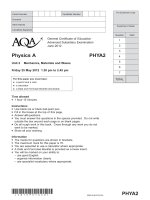 Vật lý A level:AQA PHYA2 QP JUN12