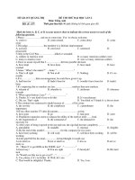 Đề Thi Thử Khối A1, D Anh 2013 - Phần 7 - Đề 6 docx