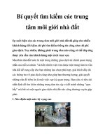Bí quyết tìm kiếm các trung tâm môi giới nhà đất ppt