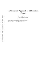 geometric approach to differential forms - d. bachman