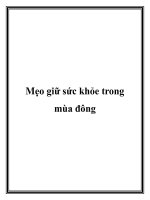 Mẹo giữ sức khỏe trong mùa đông docx