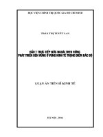 đầu tư trực tiếp nước ngoài theo hướng phát triển bền vững ở vùng kinh tế trọng điểm bắc bộ