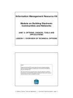 UNIT 3. OPTIONS, CHOICES, TOOLS AND APPLICATIONS LESSON 1. OVERVIEW OF TECHNICAL OPTIONSNOTE docx
