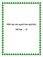 Diễn đạt cho người bản ngữ hiểu khi bạn … bí ppt