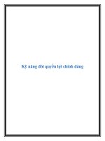 Kỹ năng đòi quyền lợi chính đáng docx