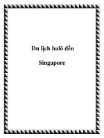 Du lịch balô đến Singapore doc