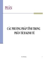 CÁC PHƯƠNG PHÁP TĨNH TRONG PHÂN TÍCH KINH TẾ pot