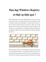 Dọn dẹp Windows Registry có thật sự hiệu quả pot