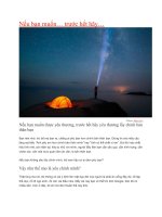 nếu bạn muốn… trước hết hãy…