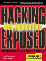 hacking exposed-web applications - web application security secrets & solutions