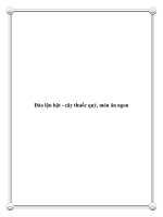 Đào lộn hột - cây thuốc quý, món ăn ngon pdf