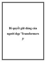 Bí quyết giữ dáng của người đẹp ''''Transformers 3'''' pptx