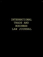 INTERNATIONAL TRADE AND BUSINESS LAW JOURNAL doc