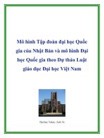 Mô hình Tập đoàn đại học Quốc gia của Nhật Bản và mô hình Đại học Quốc gia theo Dự thảo Luật giáo dục Đại học Việt Nam pdf