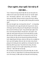 Chọn ngành, chọn nghề: Sai một ly đi một dặm pdf