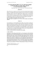 VẤN ĐỀ THƯƠNG HIỆU CỦA CÁC DOANH NGHIỆP Ở THÀNH PHỐ CẦN THƠ: THỰC TRẠNG VÀ GIẢI PHÁP PHÁT TRIỂN doc