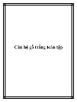Căn hộ gỗ trắng toàn tập doc