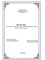 Tiểu luận: Chiến tranh và tôn giáo trong sử thi Mahabharata ppt