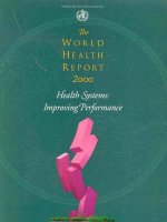 The WORLD HEALTH REPORT 2000 Health Systems: Improving Performance pdf