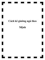 Cách kê giường ngủ theo Mệnh pptx