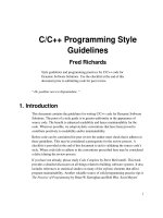 Fred richards   c & c++ programming style guidlines