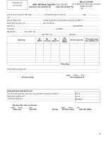 Giấy đề nghị thu hồi ứng pot