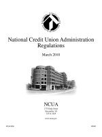 National Credit Union Administration Regulations docx