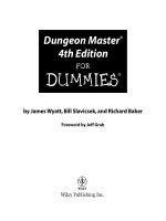 Dungeon Master 4th Edition For Dummies