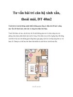 Tư vấn bài trí căn hộ xinh xắn, thoải mái, DT 40m2 pptx