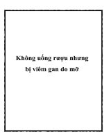 Không uống rượu nhưng bị viêm gan do mỡ pdf