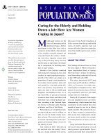 Caring for the Elderly and Holding Down a Job: How Are Women Coping in Japan? potx