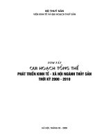 Quy hoạch tổng thề phát triển kinh tế- xã hội ngành thủy sản thời kỳ 2000-2010 potx