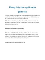 Phong thủy cho người muốn giảm cân docx