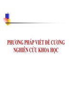 Phương pháp viết nghiên cứu đề cương nghiên cứu khoa học ppt